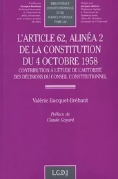 l'article 62, alinéa 2 de la constitution du 4 octobre 1958