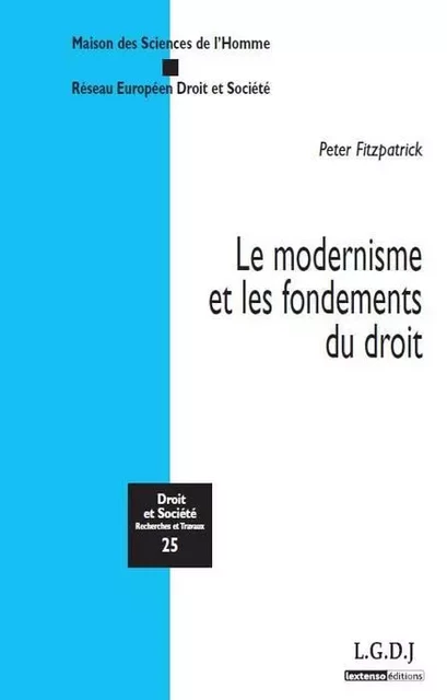 LE MODERNISME ET LES FONDEMENTS DU DROIT -  FITZPATRICK P. - LGDJ