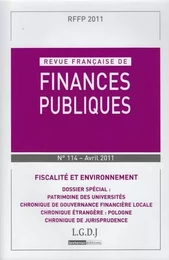 REVUE FRANÇAISE DE FINANCES PUBLIQUES N 114 - 2011