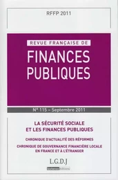 REVUE FRANÇAISE DE FINANCES PUBLIQUES N 115 2011