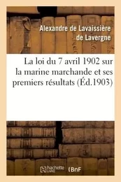 La loi du 7 avril 1902 sur la marine marchande et ses premiers résultats