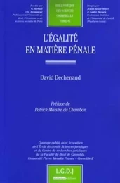 l'égalité en matière pénale