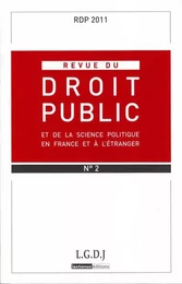 REVUE DU DROIT PUBLIC N 2 2011