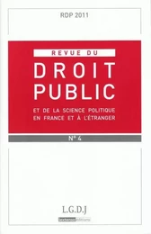 REVUE DU DROIT PUBLIC N 4 2011