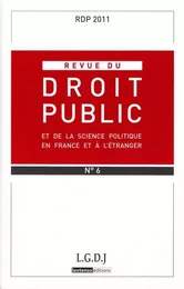 REVUE DU DROIT PUBLIC N 6 2011