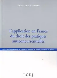 l'application en france du droit des pratiques anticoncurrentielles