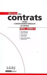 REVUE DES CONTRATS N 1 - 2008