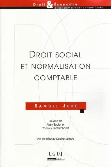 droit social et normalisation comptable - Samuel Jubé - LGDJ