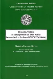 ÉLÉMENTS D'HISTOIRE DE L'ENSEIGNEMENT DU DROIT PUBLIC