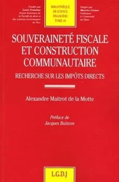 souveraineté fiscale et construction communautaire