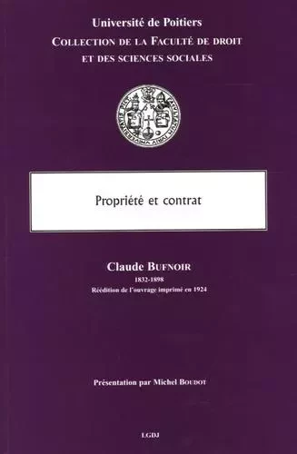 PROPRIÉTÉ ET CONTRAT -  BUFNOIR C. - UNIV POITIERS