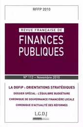 REVUE FRANÇAISE DE FINANCES PUBLIQUES N 112 - 2010