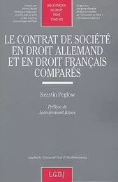 le contrat de société en droit allemand et en droit français comparés