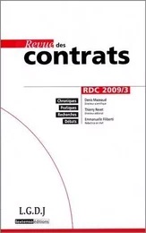 REVUE DES CONTRATS N 3 - 2009