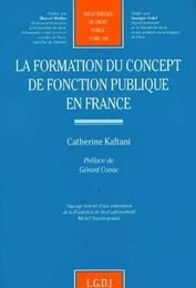 la formation du concept de fonction publique en france