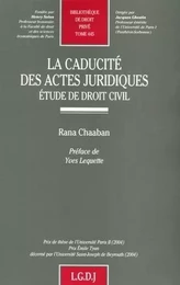 la caducité des actes juridiques