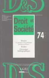 REVUE DROIT ET SOCIETE N 74 - 2010