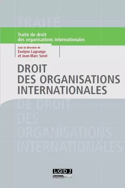 DROIT DES ORGANISATIONS INTERNATIONALES - Évelyne Lagrange, Jean-Marc Sorel - LGDJ