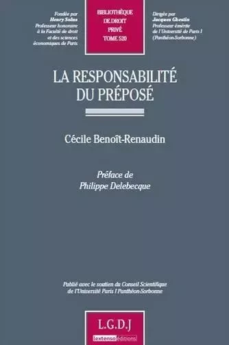 la responsabilité du préposé - Cécile Benoît-Renaudin - LGDJ