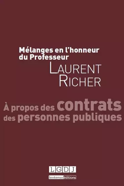 mélanges en l'honneur de laurent richer -  Collectif - LGDJ