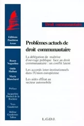 PROBLÈMES ACTUELS DE DROIT COMMUNAUTAIRE. (COLL. DROIT COMMUNAUTAIRE)