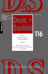 Droit & Société N°116-2024