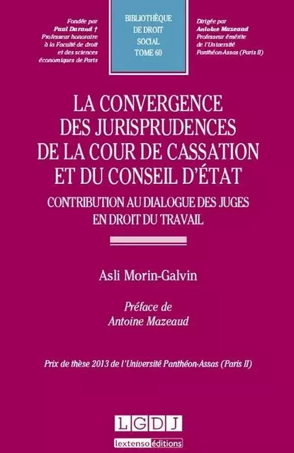 la convergence des jurisprudences de la cour de cassation et du conseil d'état - Asli Morin-Galvin - LGDJ