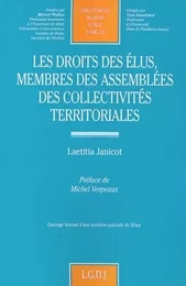 les droits des élus membres des assemblées des collectivités territoriales