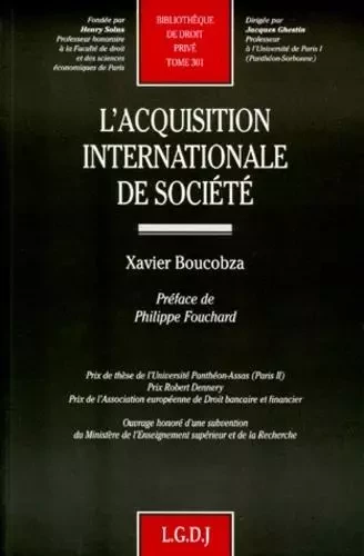 L'ACQUISITION INTERNATIONALE DE SOCIÉTÉ -  BOUCOBZA X. - LGDJ