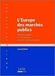 l'europe des marchés publics