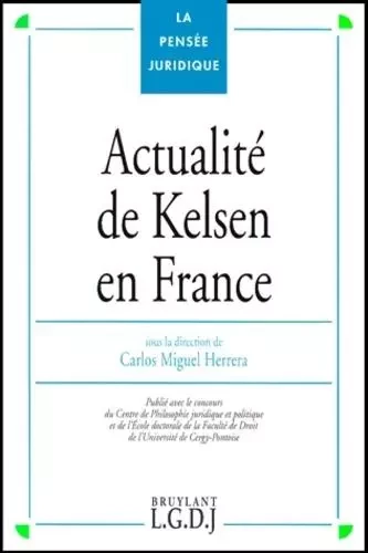 ACTUALITÉ DE KELSEN EN FRANCE -  Collectif - LGDJ