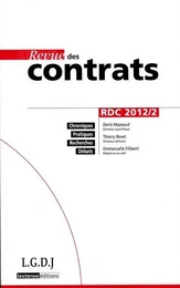 REVUE DES CONTRATS N 2 - 2012