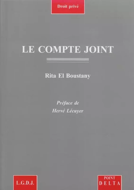 LE COMPTE JOINT - Rita el Boustany - POINT DELTA