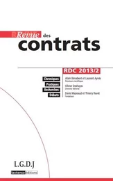 REVUE DES CONTRATS N 2 - 2013