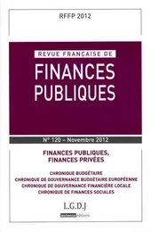 REVUE FRANÇAISE DE FINANCES PUBLIQUES N 120 - 2012