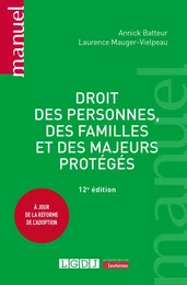 Droit des personnes, des familles et des majeurs protégés