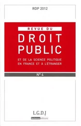 REVUE DU DROIT PUBLIC N 4 2012