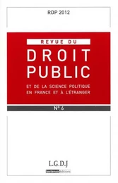 REVUE DU DROIT PUBLICN N 6 2012