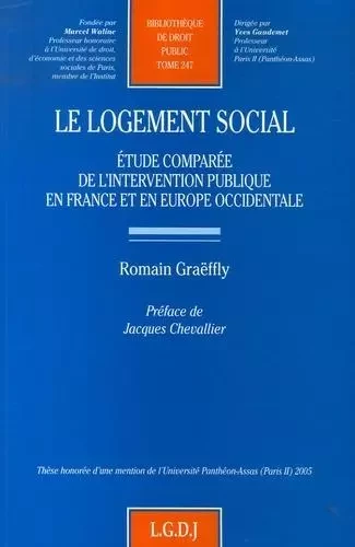 le logement social -  Graeffly r. - LGDJ