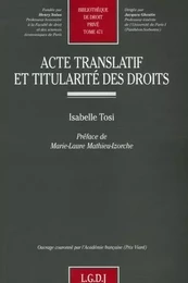 acte translatif et titularité des droits