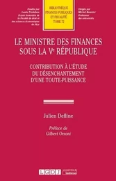 Le Ministre des finances sous la Ve République