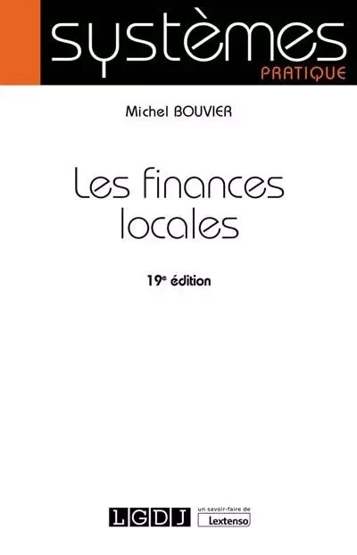 Les finances locales - Michel Bouvier - LGDJ