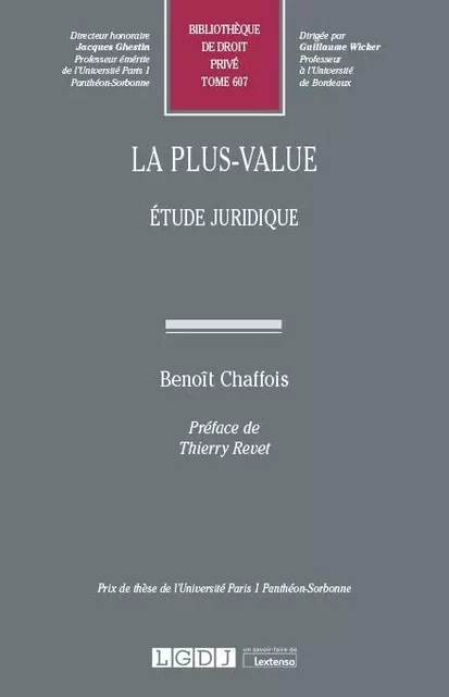 La plus-value - Benoît Chaffois - LGDJ