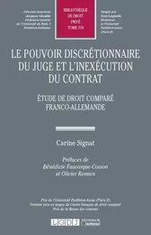 LE POUVOIR DISCRETIONNAIRE DU JUGE ET L INEXECUTION DU CONTRAT