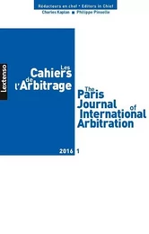 LES CAHIERS DE L ARBITRAGE N 1 - 2016