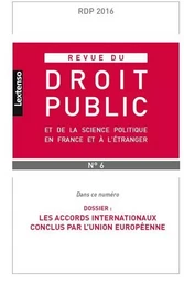 REVUE DU DROIT PUBLIC N 6 2016