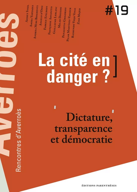 LA CITE EN DANGER ? - Thierry FABRE,  Collectif - PARENTHESES