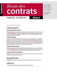 REVUE DES CONTRATS N 4 - 2016