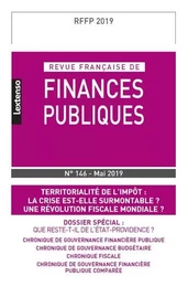 REVUE FRANCAISE DE FINANCES PUBLIQUES N 146 - MAI 2019