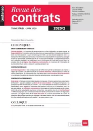 REVUE DES CONTRATS N 2-2020